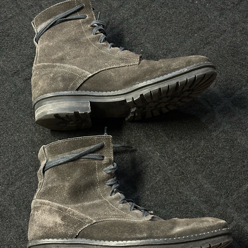 All Saints Men's Suede Boots - Grey Charcoal